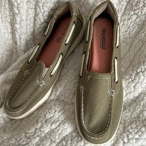 Ladies Margaritaville Khaki Slip on Boat Deck Shoes, Great Condition, Size 8.5